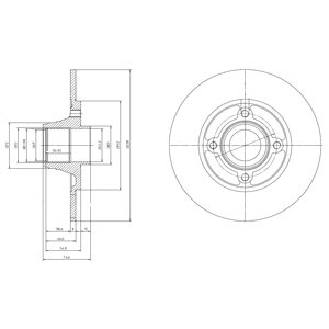 Tarcza hamulcowa DELPHI BG9033RSC