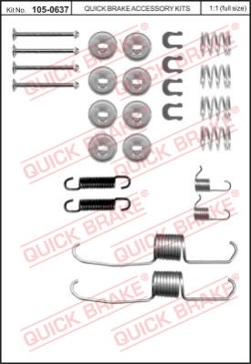 Zestaw dodatków do szczęk hamulcowych QUICK BRAKE 105-0637