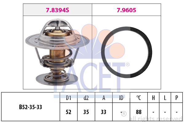 Termostat FACET 7.8483