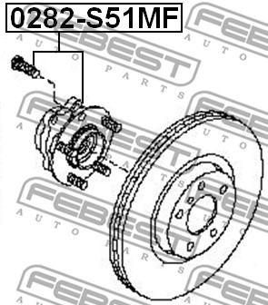 Piasta koła FEBEST 0282-S51MF