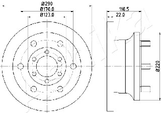 Tarcza hamulcowa ASHIKA 60-00-0256