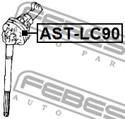 Krzyżak kolumny kierowniczej FEBEST AST-LC90