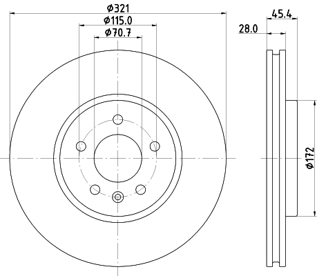 Tarcza hamulcowa HELLA 8DD 355 132-171