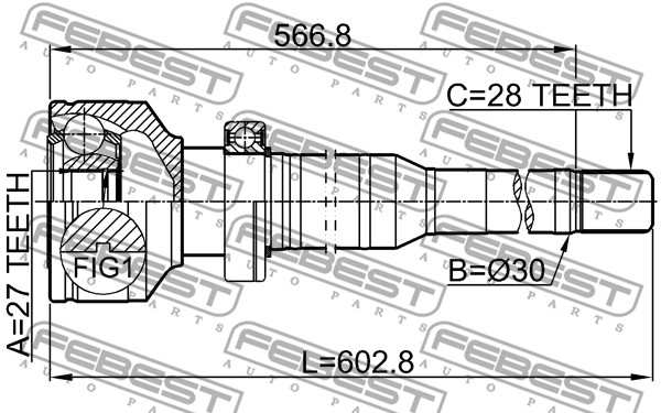 Przegub FEBEST 2711-XC60RH