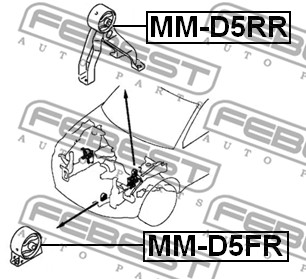 Poduszka silnika FEBEST MM-D5FR