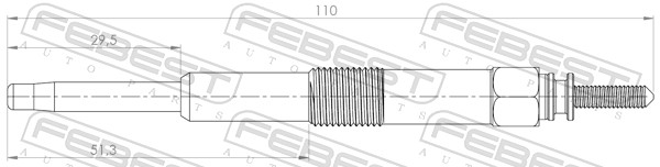 Świeca żarowa FEBEST 12642-001