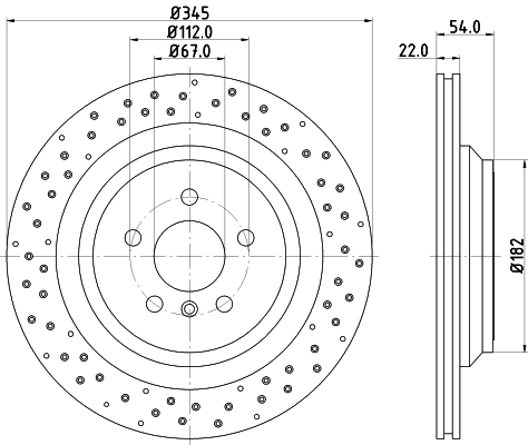 Tarcza hamulcowa HELLA 8DD 355 126-281