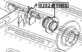 Piasta koła FEBEST 0282-B10RS