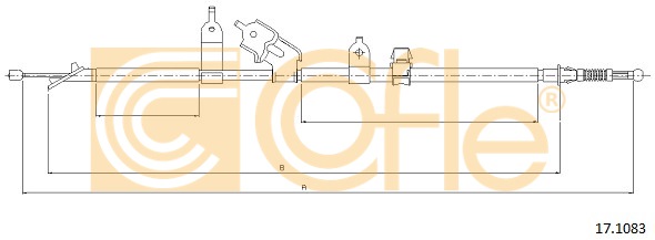 Linka hamulca ręcznego COFLE 17.1083
