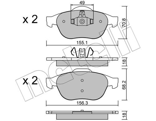 Klocki hamulcowe METELLI 22-0336-2