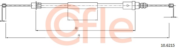 Linka hamulca ręcznego COFLE 92.10.6215