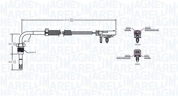 Czujnik  temperatury spalin MAGNETI MARELLI 172000141010