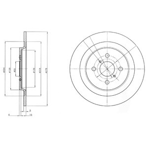 Tarcza hamulcowa DELPHI BG4076