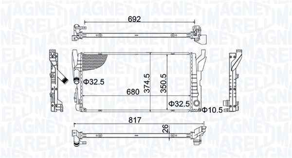 Chłodnica MAGNETI MARELLI 350213202800