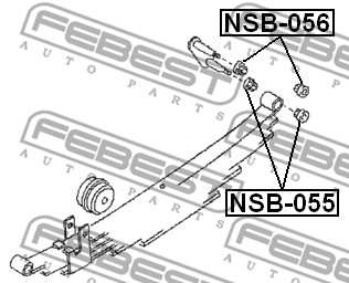Tuleja pióra resora FEBEST NSB-055