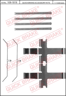 Zestaw akcesoriów montażowych  klocków hamulcowych QUICK BRAKE 109-1819