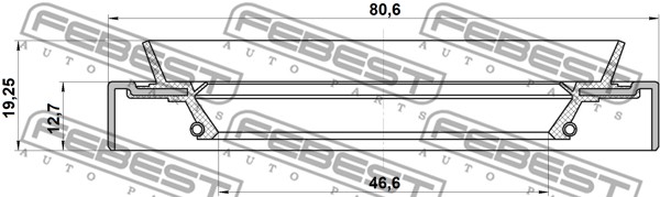 Pierścień uszczelniający półosi FEBEST 95HDS-48801319R