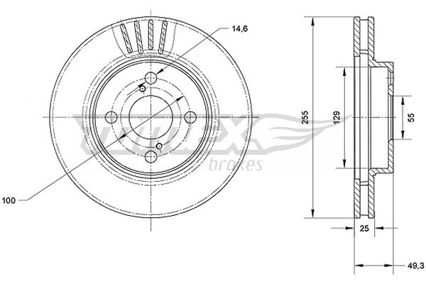 Tarcza hamulcowa TOMEX BRAKES TX 71-10