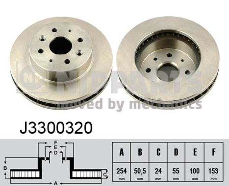 Tarcza hamulcowa NIPPARTS J3300320