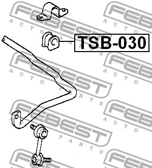 Guma stabilizatora FEBEST TSB-030