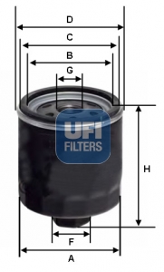 Filtr oleju UFI 23.592.00