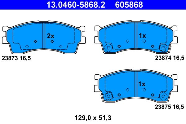 Klocki hamulcowe ATE 13.0460-5868.2