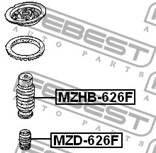 Dystans gumowy FEBEST MZD-626F