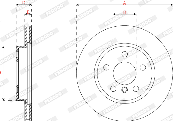 Tarcza hamulcowa FERODO DDF2769C