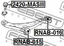 Tuleja wahacza FEBEST RNAB-016