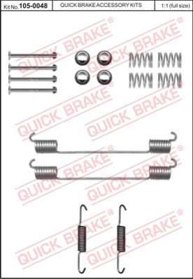 Zestaw dodatków do szczęk hamulcowych QUICK BRAKE 105-0048