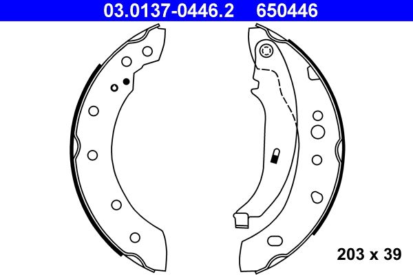 Szczęki hamulcowe ATE 03.0137-0446.2
