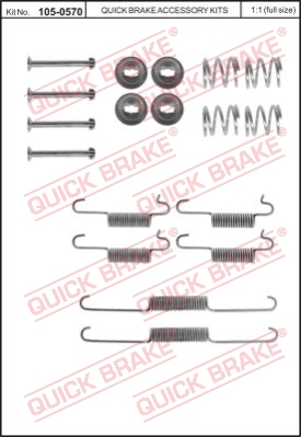 Zestaw dodatków do szczęk hamulcowych QUICK BRAKE 105-0570