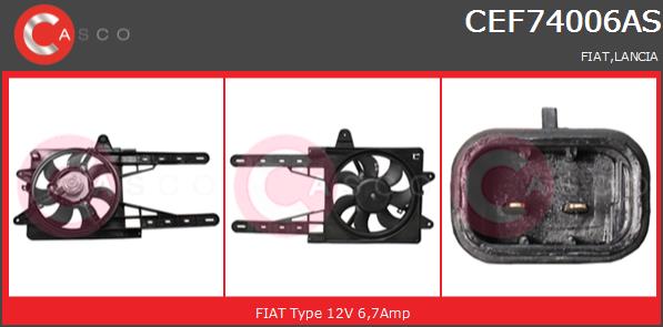 Wentylator CASCO CEF74006AS