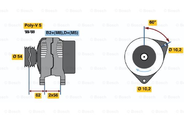 Alternator BOSCH 0 986 041 240