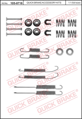 Zestaw dodatków do szczęk hamulcowych QUICK BRAKE 105-0718