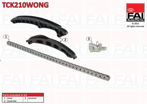 Zestaw łańcucha rozrządu FAI AUTOPARTS TCK210WONG