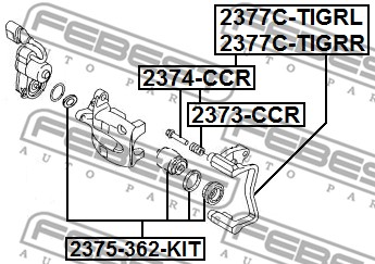 Zestaw naprawczy zacisku FEBEST 2375-362-KIT