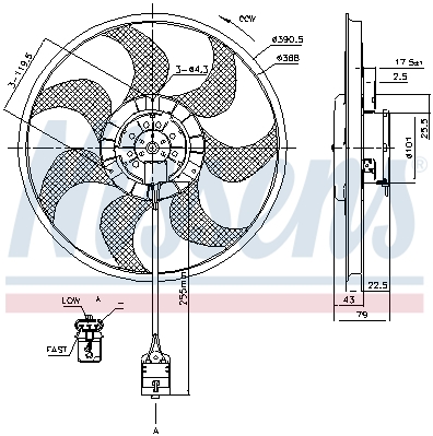 Wentylator NISSENS 85777