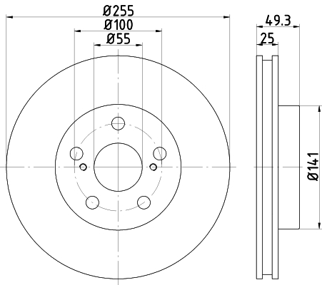 Tarcza hamulcowa HELLA 8DD 355 116-981