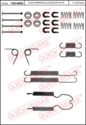 Zestaw dodatków do szczęk hamulcowych QUICK BRAKE 105-0683