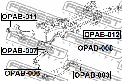 Tuleja wahacza FEBEST OPAB-008