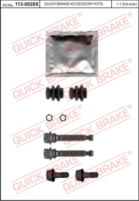 Zestaw tulei prowadzących zacisk hamulca QUICK BRAKE 113-0028X