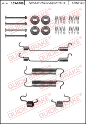 Zestaw dodatków do szczęk hamulcowych QUICK BRAKE 105-0780