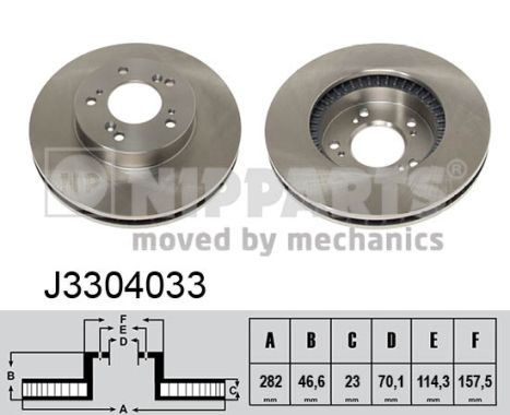 Tarcza hamulcowa NIPPARTS J3304033