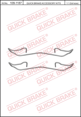 Zestaw akcesoriów montażowych  klocków hamulcowych QUICK BRAKE 109-1187