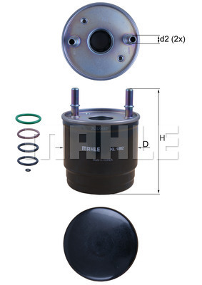 Filtr paliwa KNECHT KL 1002D