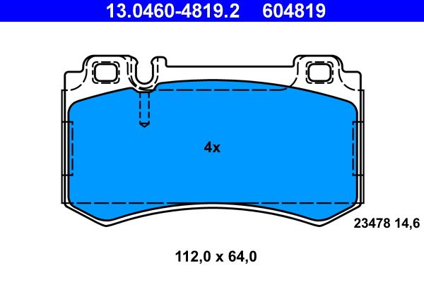 Klocki hamulcowe ATE 13.0460-4819.2