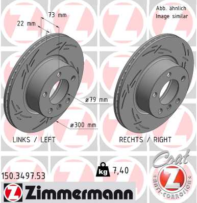 Tarcza hamulcowa ZIMMERMANN 150.3497.53