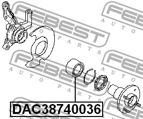 Łożysko koła FEBEST DAC38740036