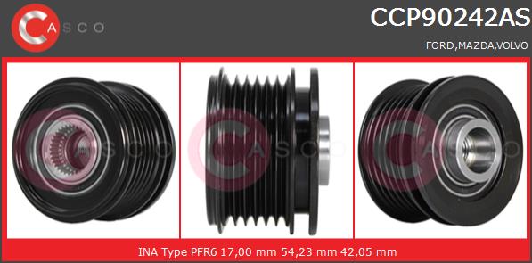 Koło pasowe alternatora CASCO CCP90242AS